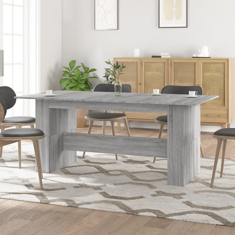 Eettafel 180x90x76 cm bewerkt hout grijs sonoma eikenkleurig Grijs sonoma
