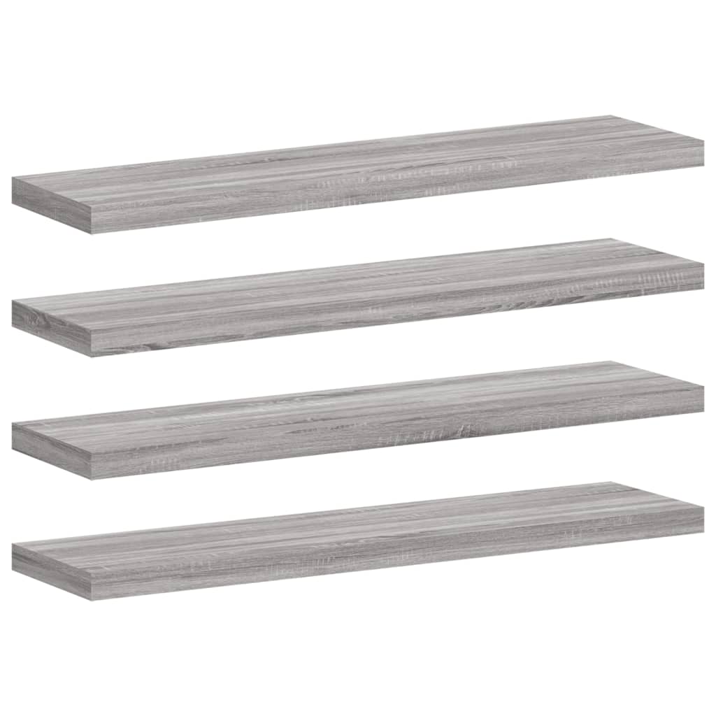 Wandschappen 40X10X1,5 Cm Bewerkt Hout Eiken Grijs Sonoma 40 x 10 x 1.5 cm