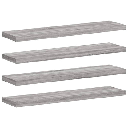 Wandschappen 40X10X1,5 Cm Bewerkt Hout Eiken Grijs Sonoma 40 x 10 x 1.5 cm
