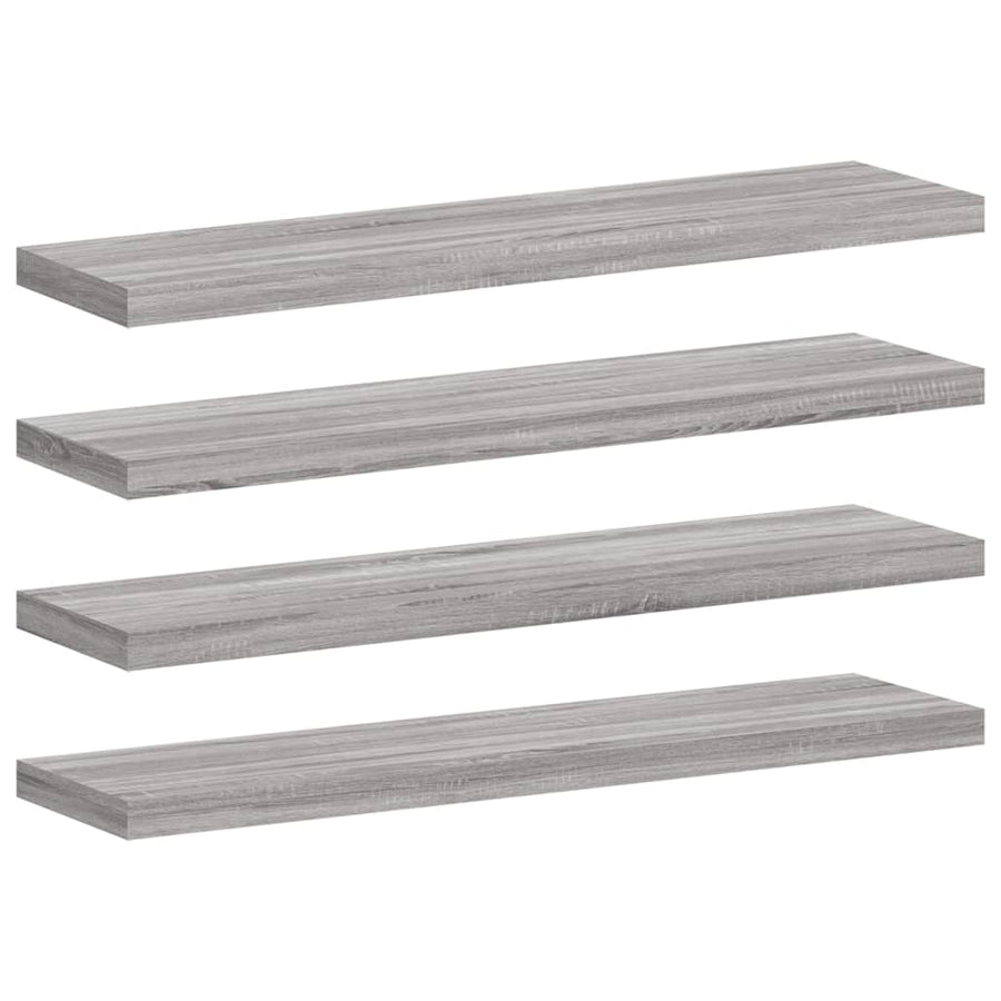 Wandschappen 40X10X1,5 Cm Bewerkt Hout Eiken Grijs Sonoma 40 x 10 x 1.5 cm