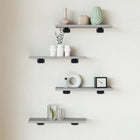 Wandschappen 4 st 40x10x1,5 cm grijs sonoma eiken
