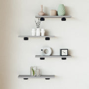Wandschappen 4 st 40x10x1,5 cm grijs sonoma eiken