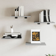 Wandschappen 4 st 40x30x1,5 cm grijs sonoma eiken