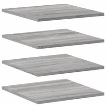 Wandschappen 4 st 40x40x1,5 cm bewerkt hout grijs sonoma eiken