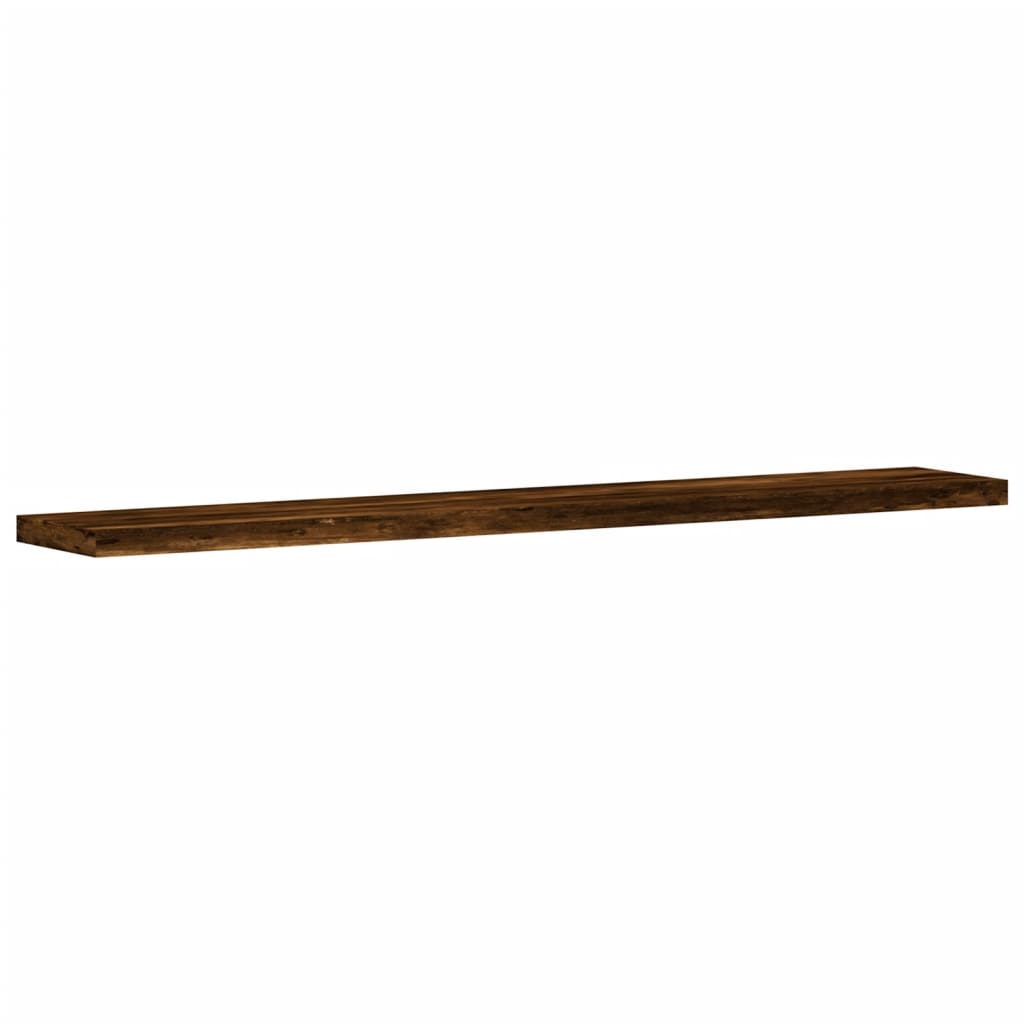 Wandschappen 4 St 60X10X1,5 Cm Bewerkt Hout Gerookt Eikenkleur 60 x 10 x 1.5 cm