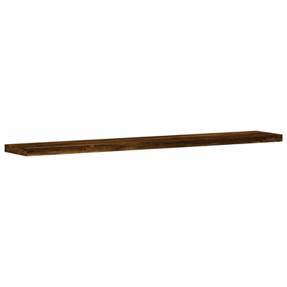 Wandschappen 4 St 60X10X1,5 Cm Bewerkt Hout Gerookt Eikenkleur 60 x 10 x 1.5 cm