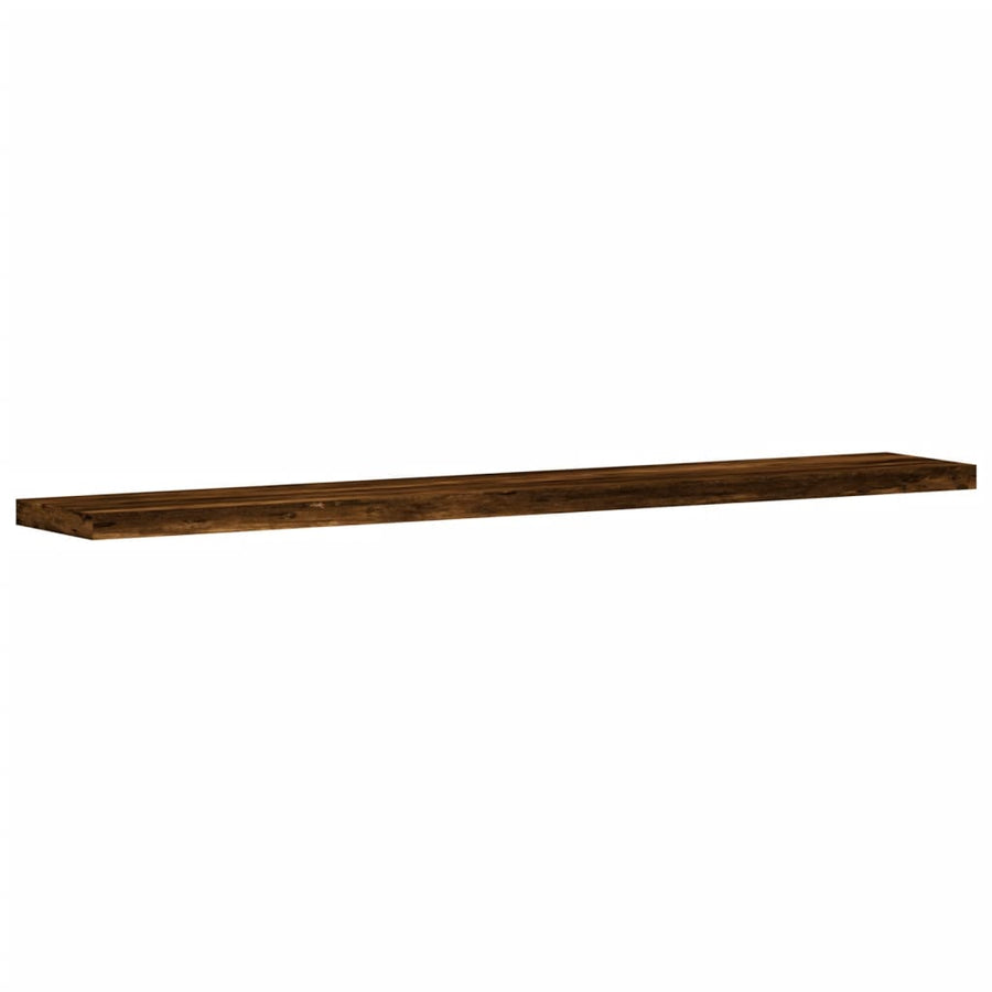 Wandschappen 4 St 60X10X1,5 Cm Bewerkt Hout Gerookt Eikenkleur 60 x 10 x 1.5 cm
