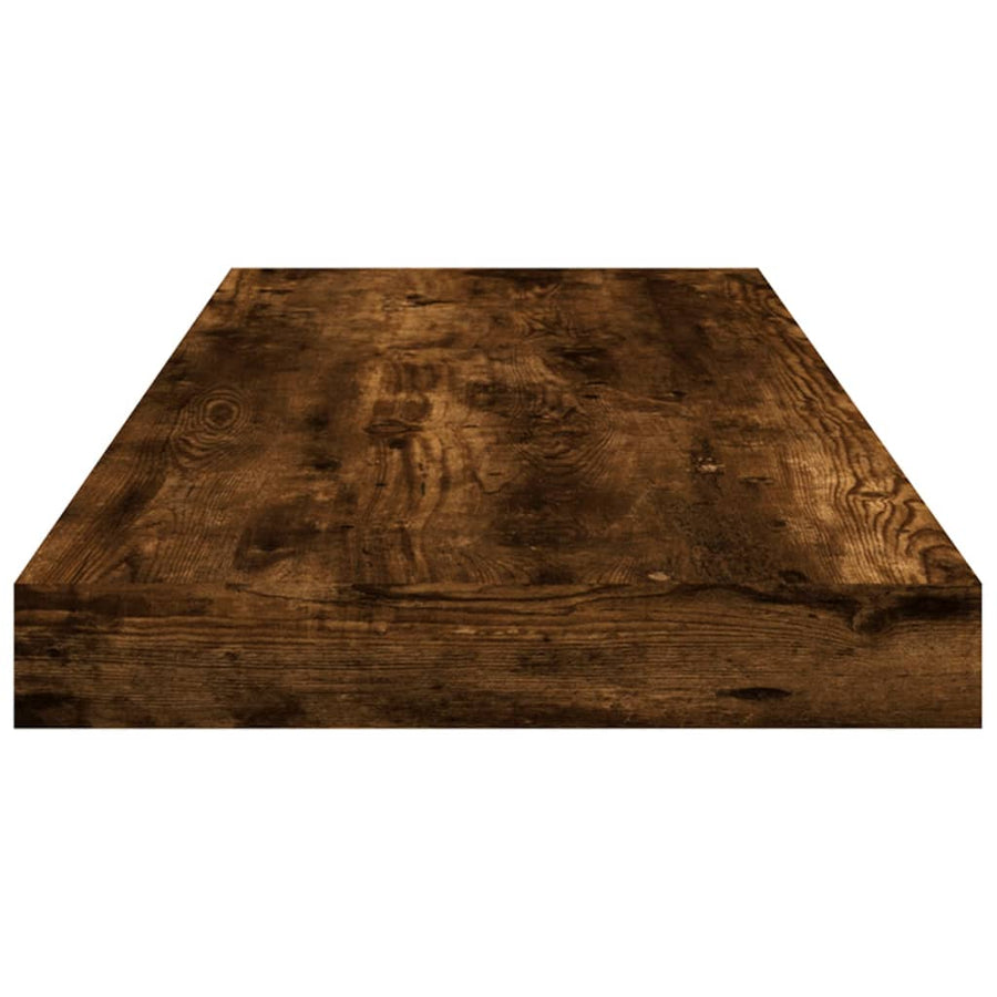 Wandschappen 4 St 60X10X1,5 Cm Bewerkt Hout Gerookt Eikenkleur 60 x 10 x 1.5 cm
