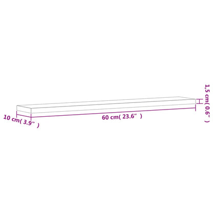 Wandschappen 4 St 60X10X1,5 Cm Bewerkt Hout Gerookt Eikenkleur 60 x 10 x 1.5 cm