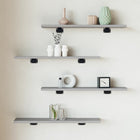 Wandschappen 4 st 60x10x1,5 cm grijs sonoma eiken