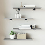 Wandschappen 4 st 60x20x1,5 cm grijs sonoma eiken