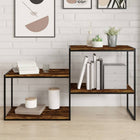 Wandschappen 4 st 60x40x1,5 cm bewerkt hout gerookt eiken