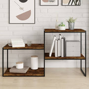 Wandschappen 4 st 60x40x1,5 cm bewerkt hout gerookt eiken