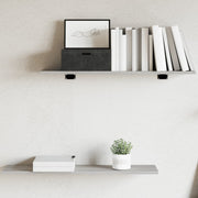 Wandschappen set van 4 80x20x1,5 cm bewerkt hout grijs