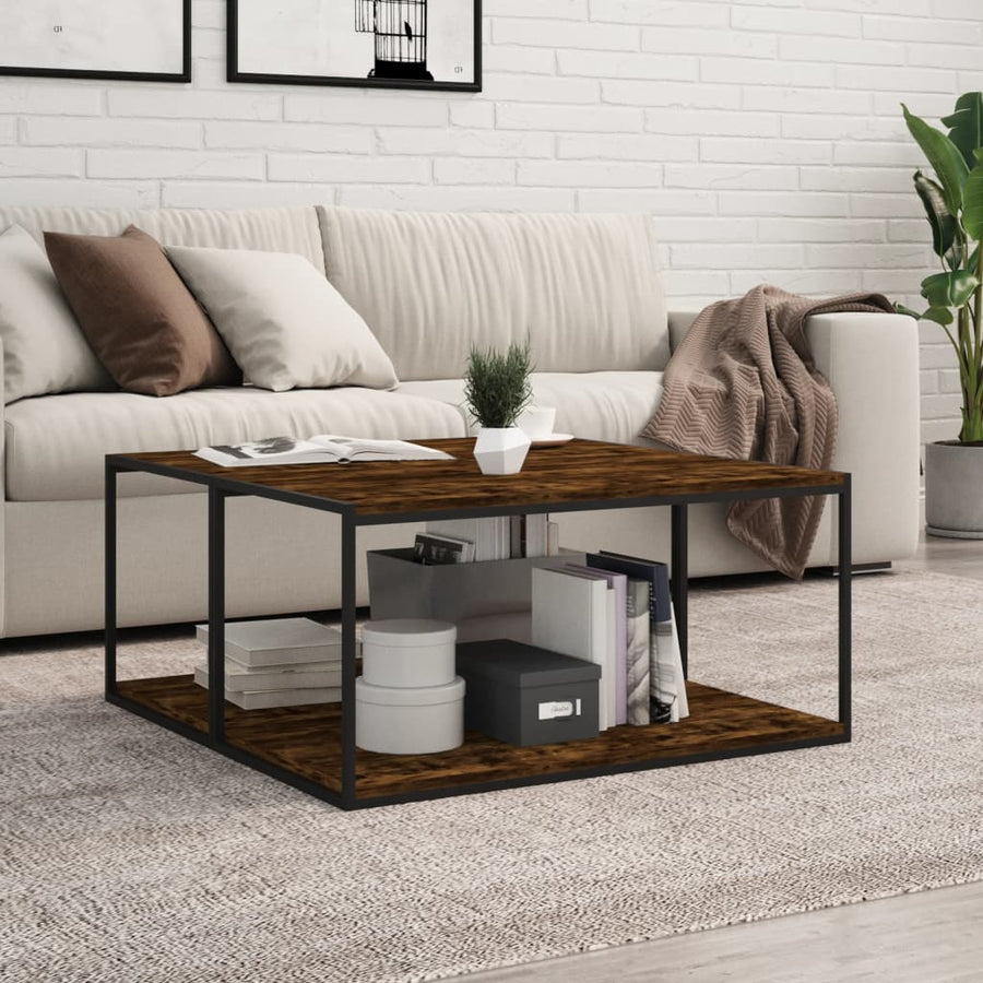 Wandschappen 4 st 80x40x1,5 cm bewerkt hout gerookt eikenkleur