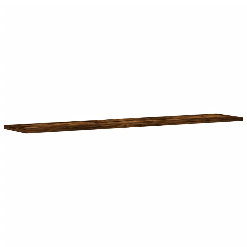 Wandschappen 4 st 100x20x1,5 cm bewerkt hout gerookt eikenkleur