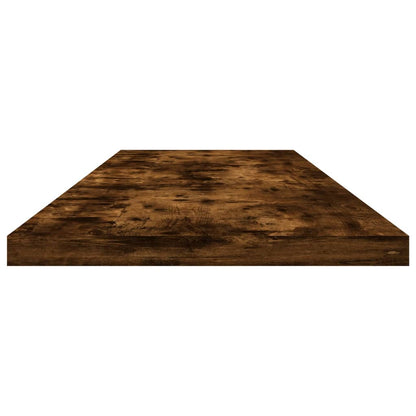 Wandschappen 4 st 100x20x1,5 cm bewerkt hout gerookt eikenkleur