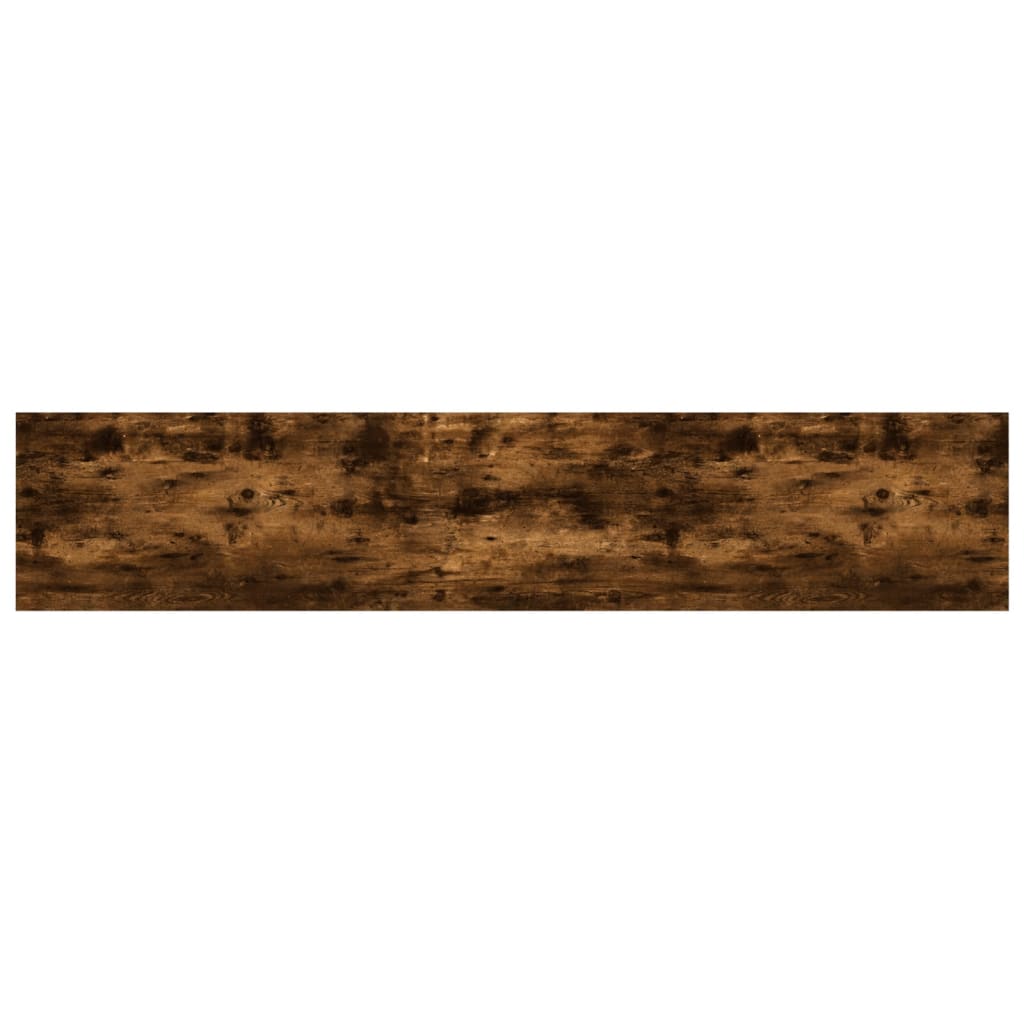 Wandschappen 4 st 100x20x1,5 cm bewerkt hout gerookt eikenkleur