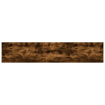 Wandschappen 4 st 100x20x1,5 cm bewerkt hout gerookt eikenkleur