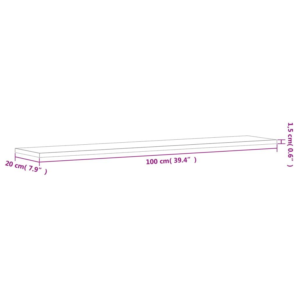 Wandschappen 4 st 100x20x1,5 cm bewerkt hout gerookt eikenkleur