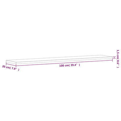 Wandschappen 4 st 100x20x1,5 cm bewerkt hout gerookt eikenkleur