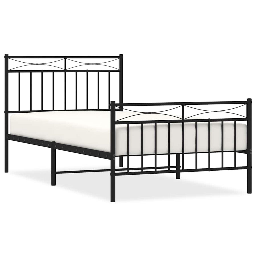 Bedframe Met Hoofd- En Voeteneinde Metaal 100 x 190 cm