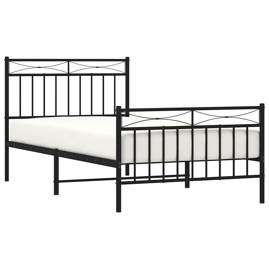 Bedframe Met Hoofd- En Voeteneinde Metaal 100 x 190 cm