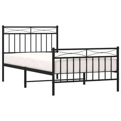 Bedframe Met Hoofd- En Voeteneinde Metaal 100 x 190 cm