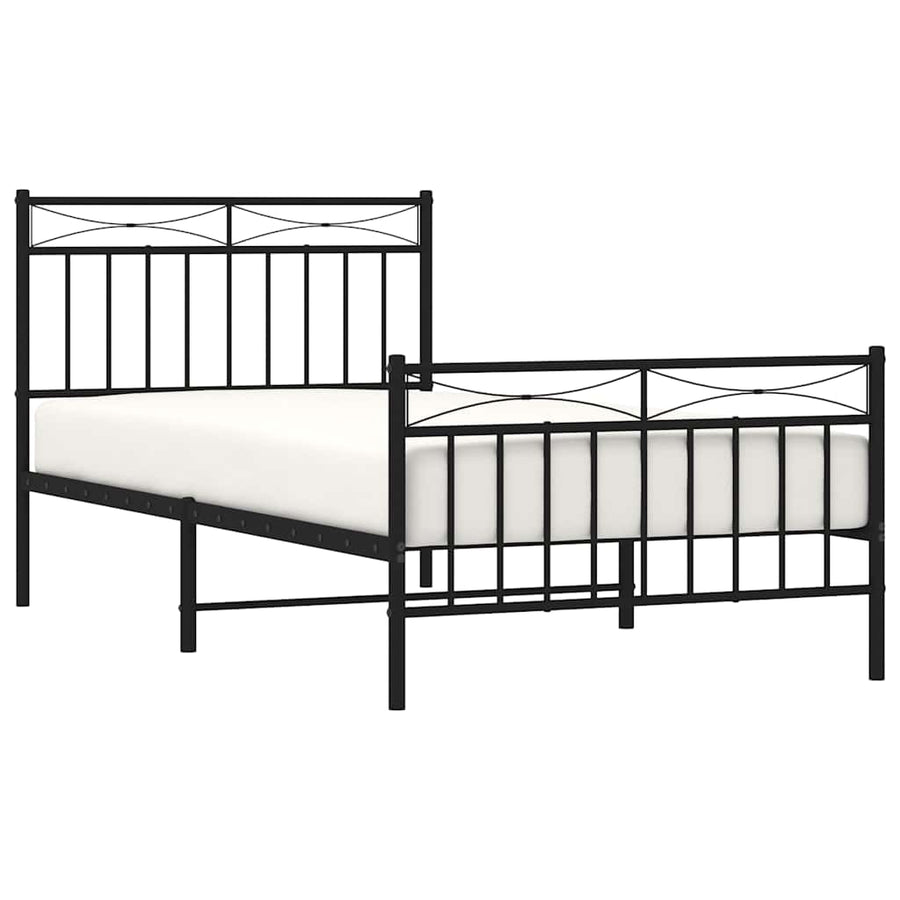 Bedframe Met Hoofd- En Voeteneinde Metaal 100 x 190 cm