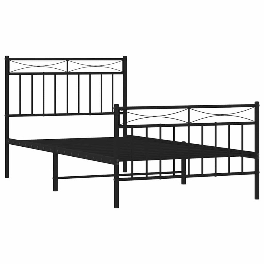 Bedframe Met Hoofd- En Voeteneinde Metaal 100 x 190 cm