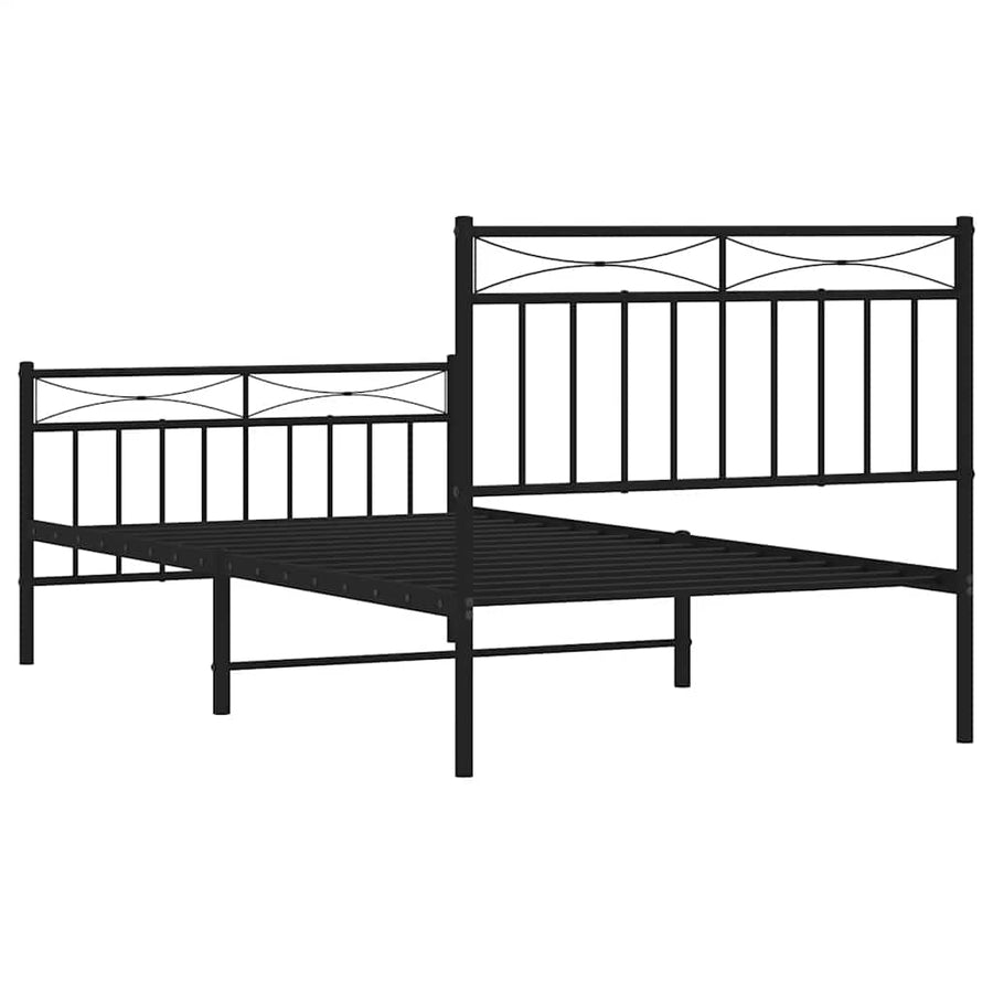 Bedframe Met Hoofd- En Voeteneinde Metaal 100 x 190 cm