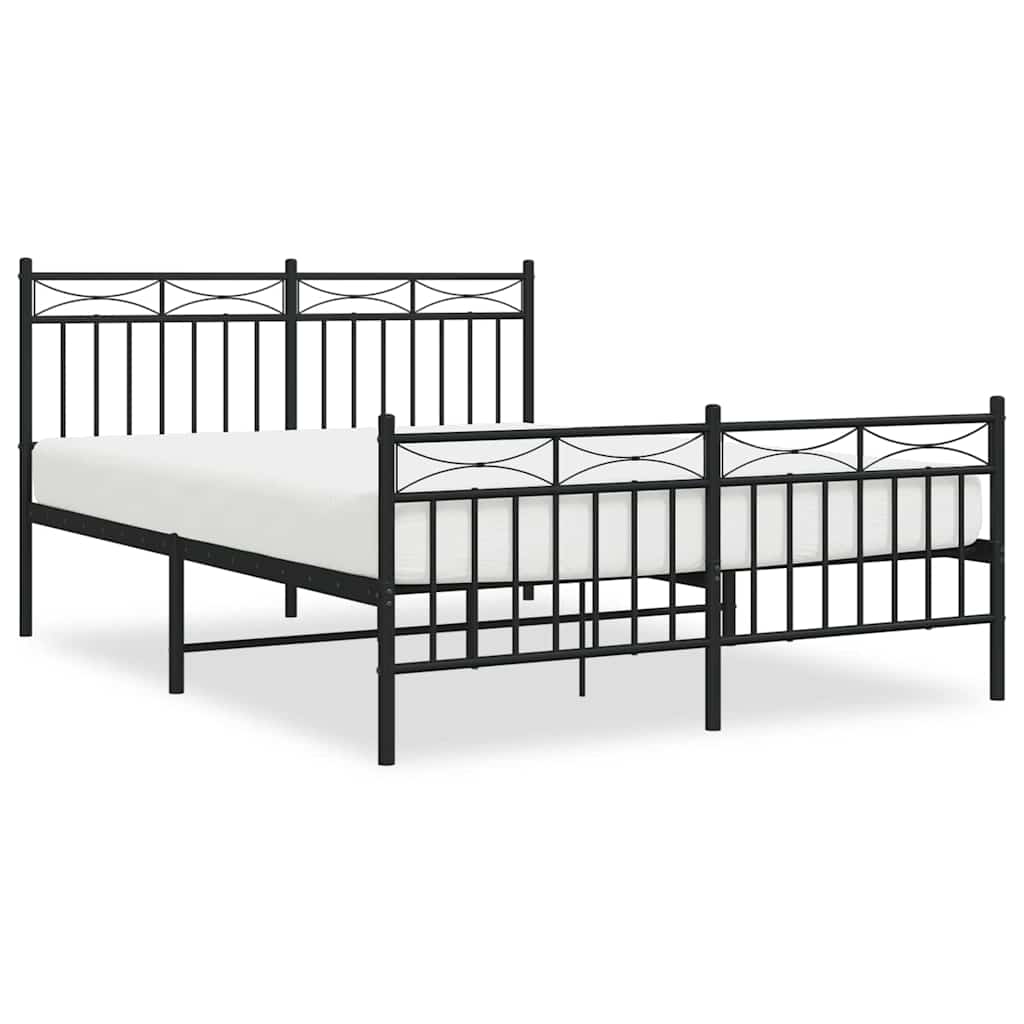 Bedframe Met Hoofd- En Voeteneinde Metaal 135 x 190 cm
