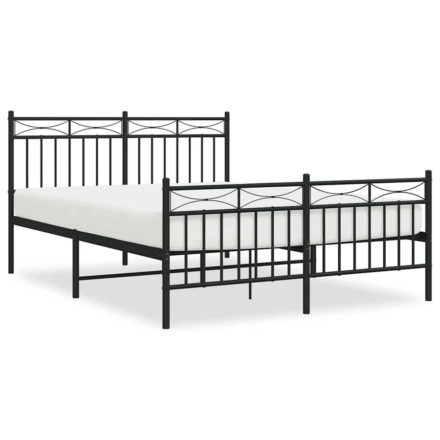 Bedframe Met Hoofd- En Voeteneinde Metaal 135 x 190 cm