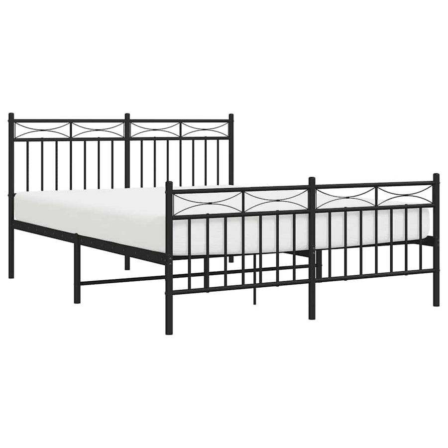 Bedframe Met Hoofd- En Voeteneinde Metaal 135 x 190 cm