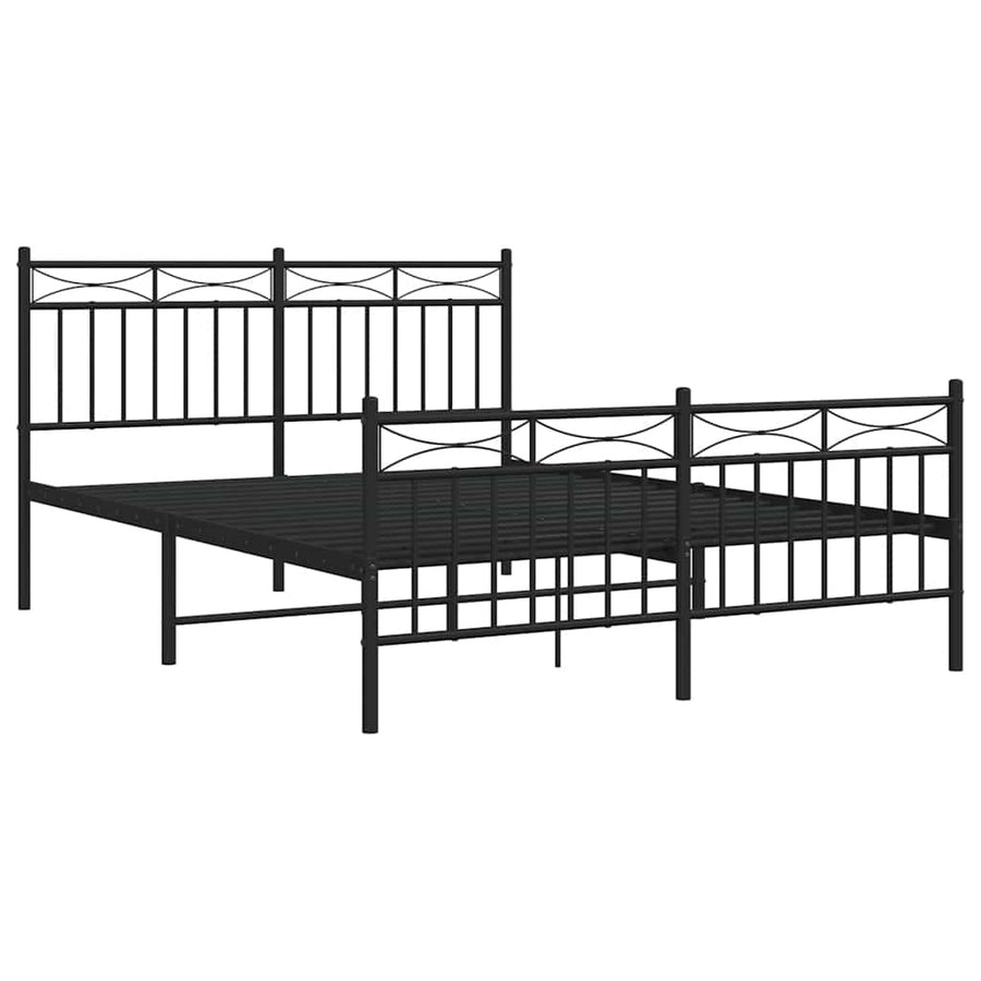 Bedframe Met Hoofd- En Voeteneinde Metaal 135 x 190 cm
