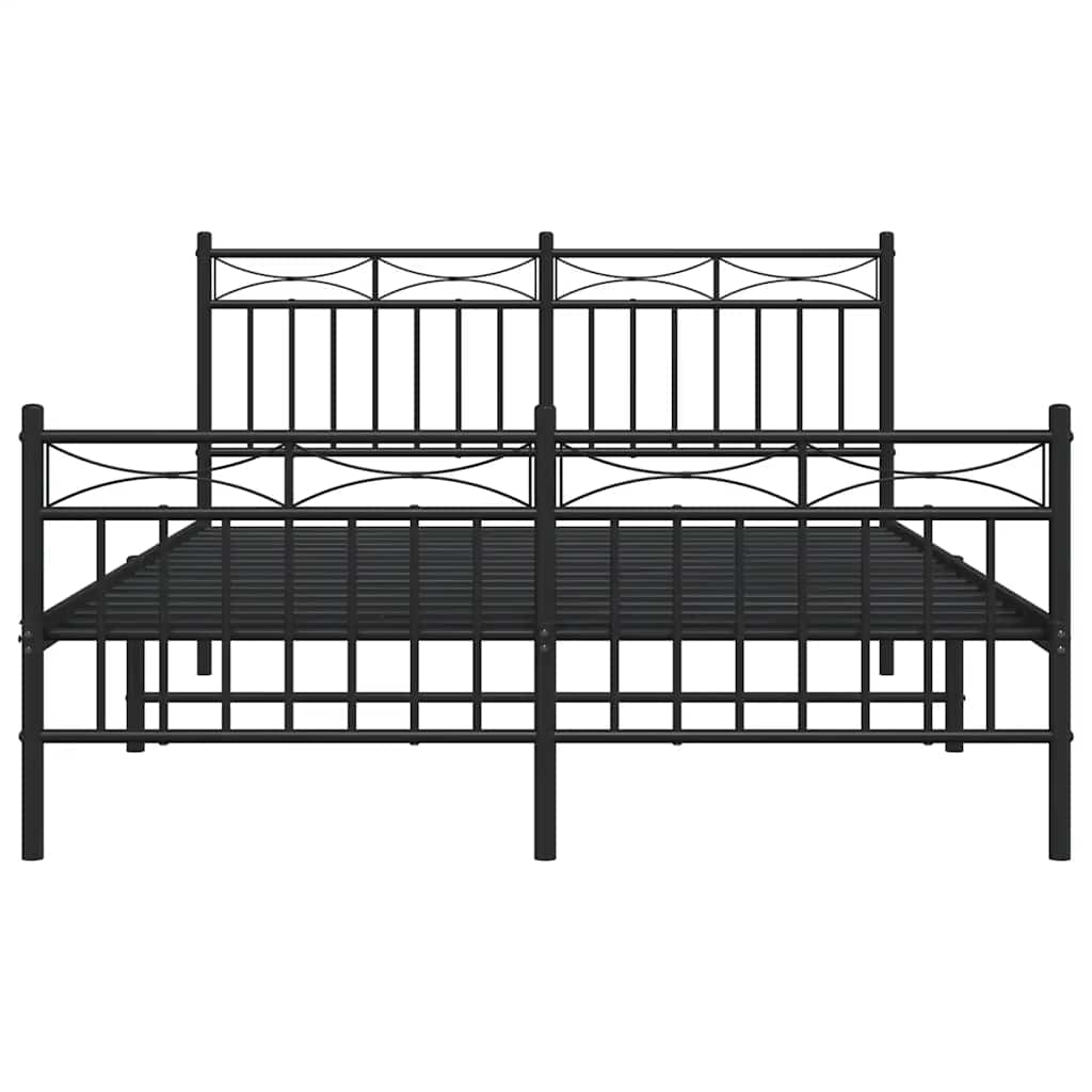 Bedframe Met Hoofd- En Voeteneinde Metaal 135 x 190 cm
