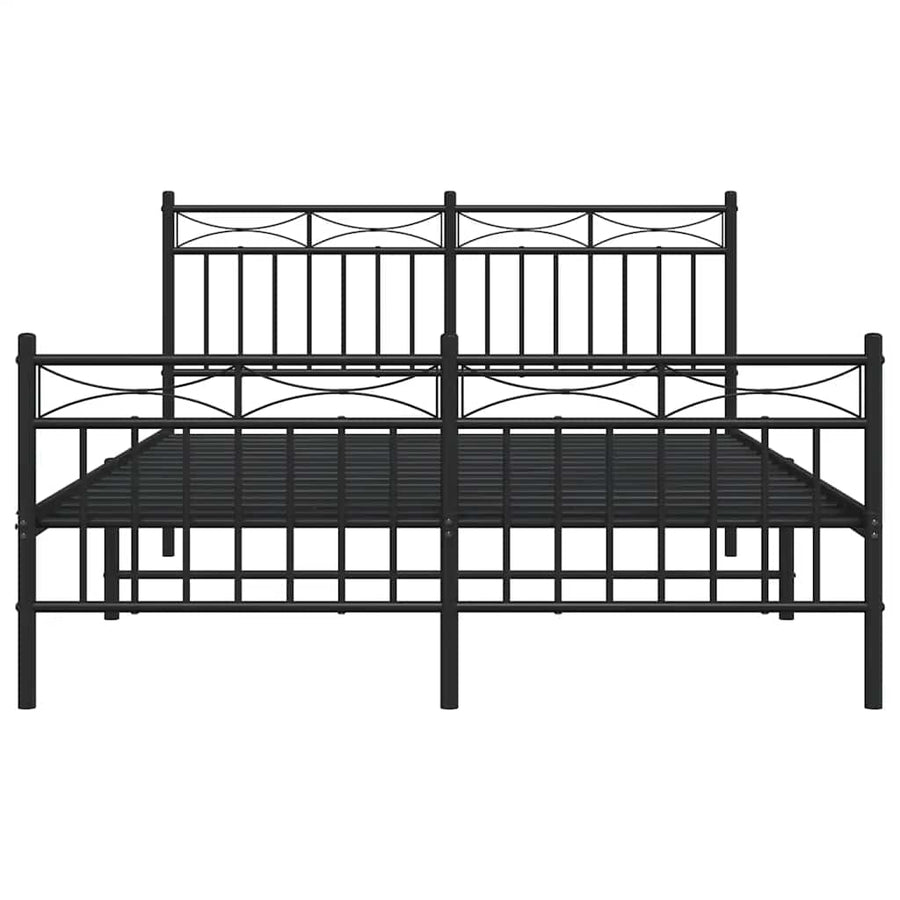 Bedframe Met Hoofd- En Voeteneinde Metaal 135 x 190 cm