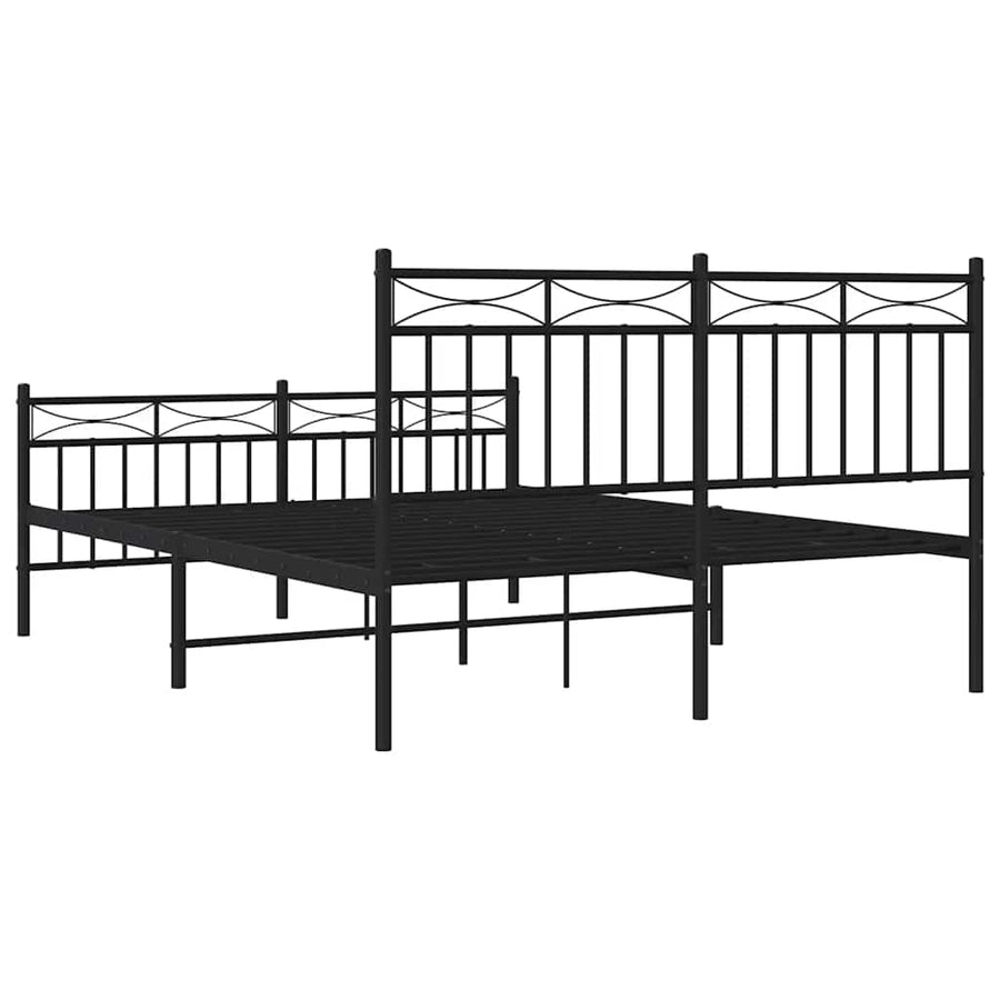 Bedframe Met Hoofd- En Voeteneinde Metaal 135 x 190 cm