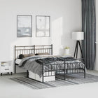 Bed Frame with Headboard and Footboard Metal 135 x 190 cm