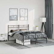 Bedframe metaal 135x190 cm zwart