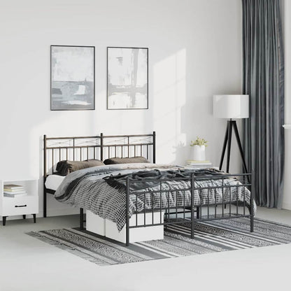 Bedframe Met Hoofd- En Voeteneinde Metaal 135 x 190 cm