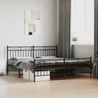 Bedframe metaal zwart 183x213 cm