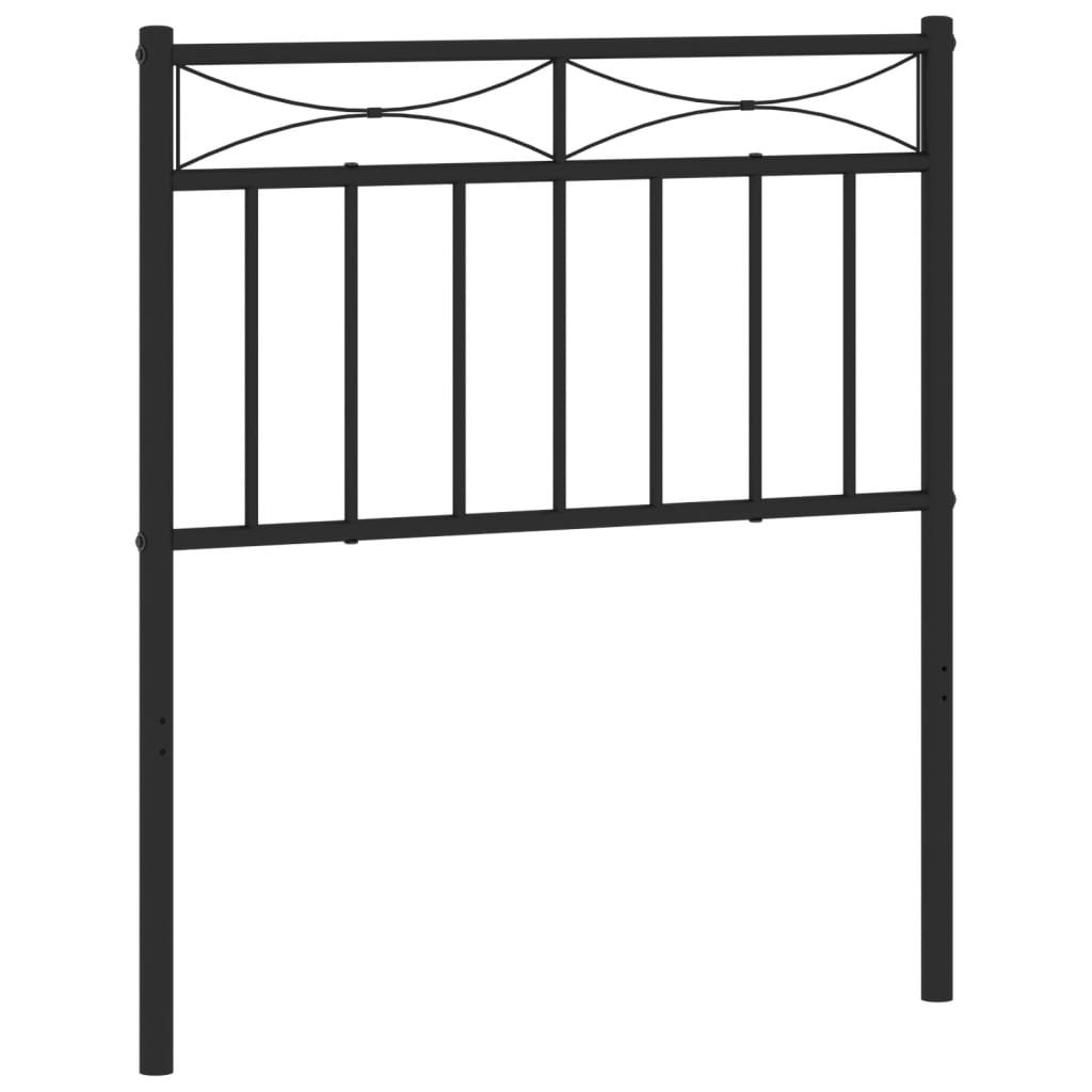 Hoofdbord Metaal 75 cm Zwart