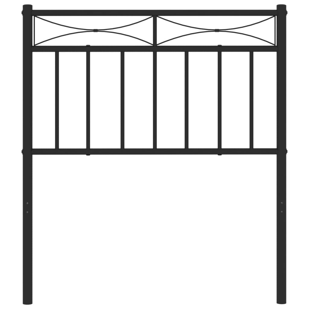 Hoofdbord Metaal 75 cm Zwart