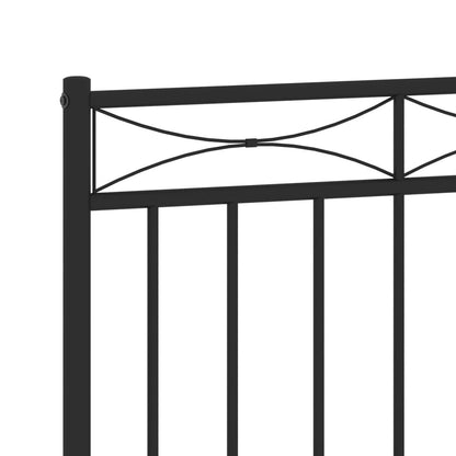 Hoofdbord Metaal 75 cm Zwart