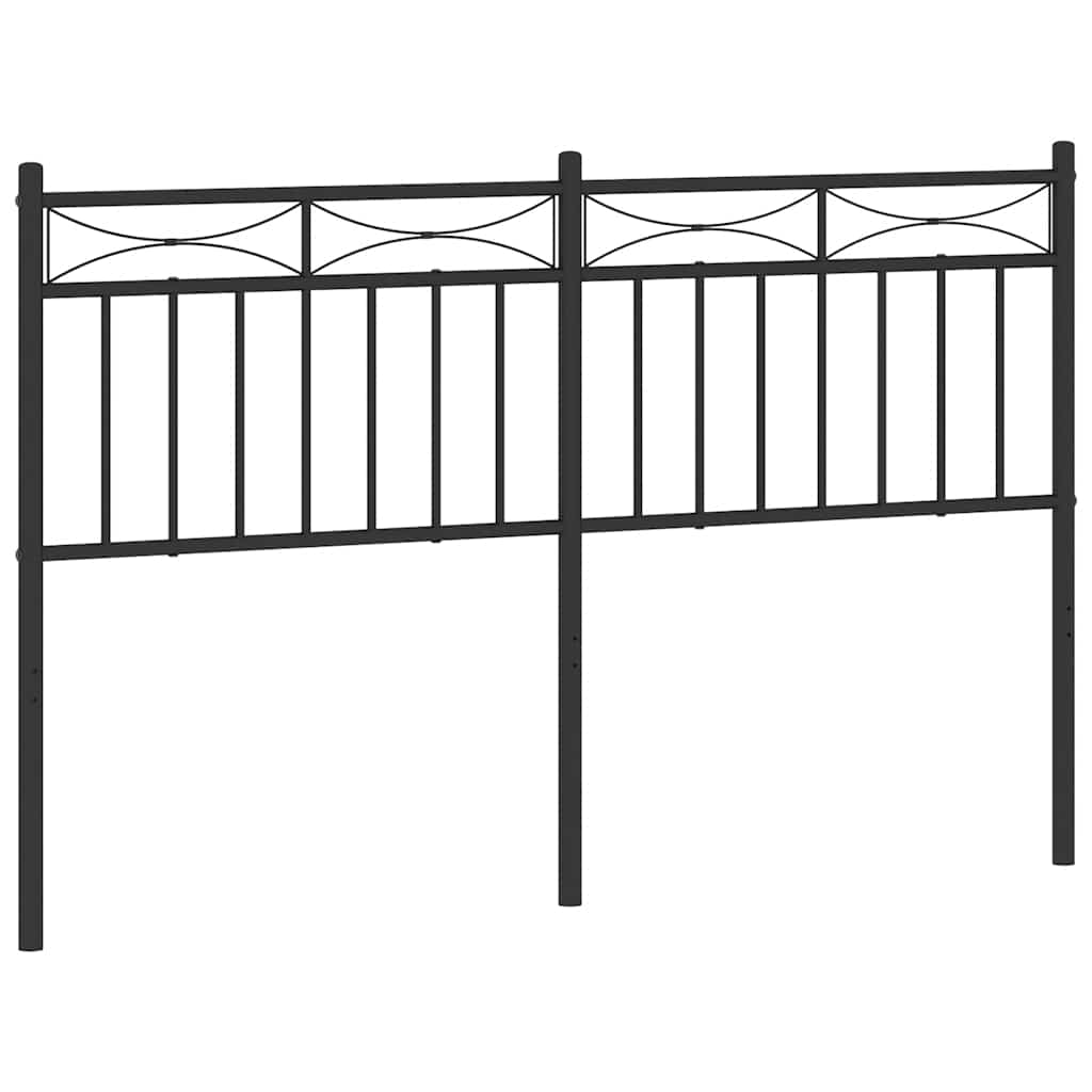 Vervangend hoofdbord 135 cm metaal zwart