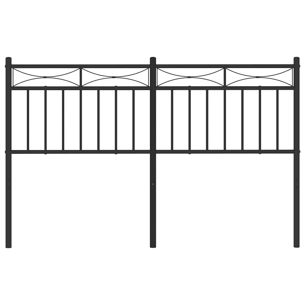 Vervangend hoofdbord 135 cm metaal zwart