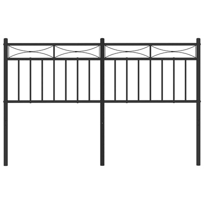 Vervangend hoofdbord 135 cm metaal zwart