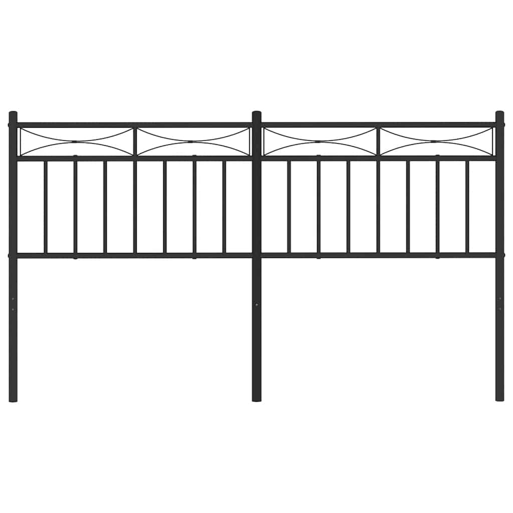 Vervangend hoofdbord 150 cm metaal zwart