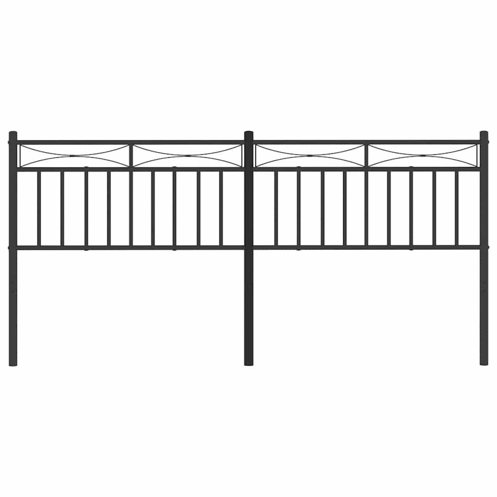 Vervangend hoofdbord 180 cm metaal zwart